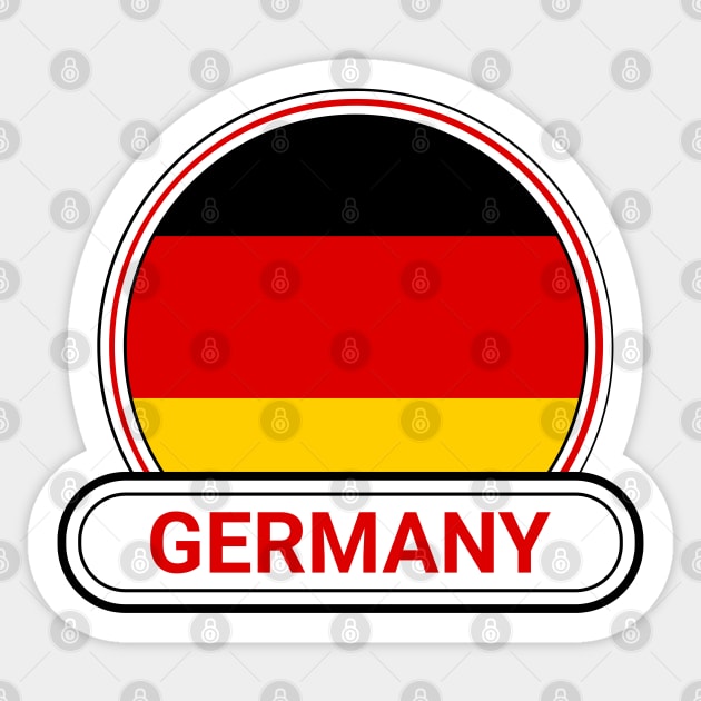Germany Country Badge - Germany Flag Sticker by Yesteeyear